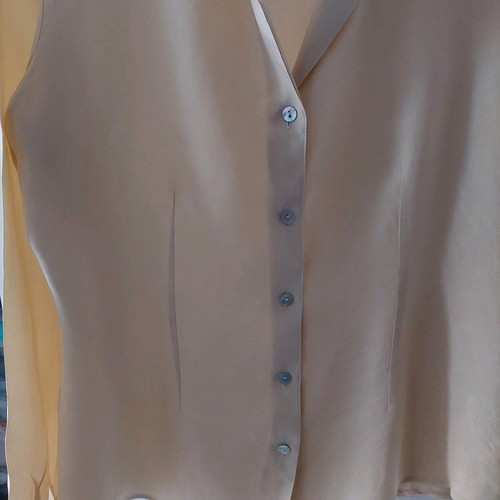 Silk women's shirt size large fitted long sleeve like new
