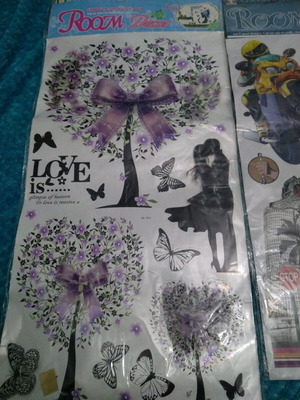 3D wall stickers, two large sheets, new