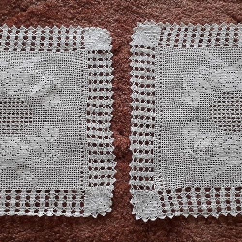 Table runner and two napkins new with crochet