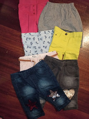 Set of 7 branded baby pants Zara, Orchestra and Prenatal 3-6 months like new