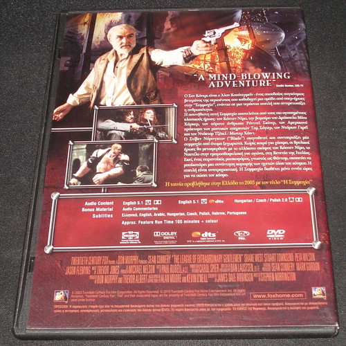 The League of Extraordinary Gentlemen DVD used with subtitles