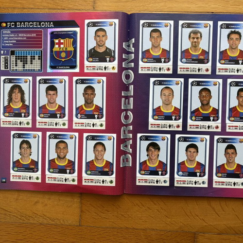 Panini Champions League 2010-2011 sticker album, complete