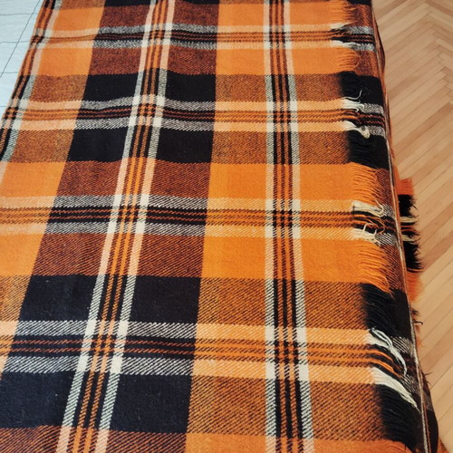 Rhodope wool blanket like new, orange, 155x230 cm