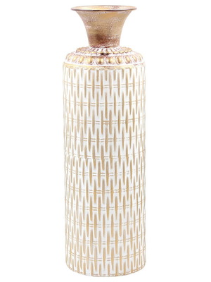 Decorative metal vase Φ16Χ50 cm beige brown new