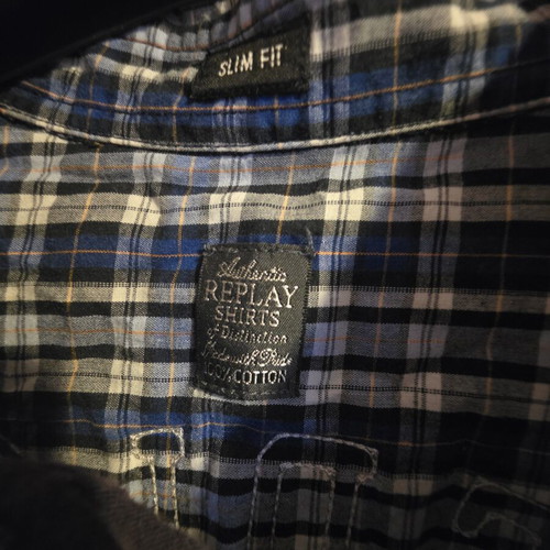Replay men's blue dress shirt, size M