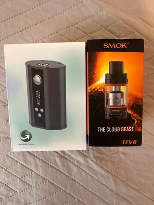 Eleaf iStick TC200W Box Mod και Smok TFV8 Cloud Beast ανακατασκευασμένα