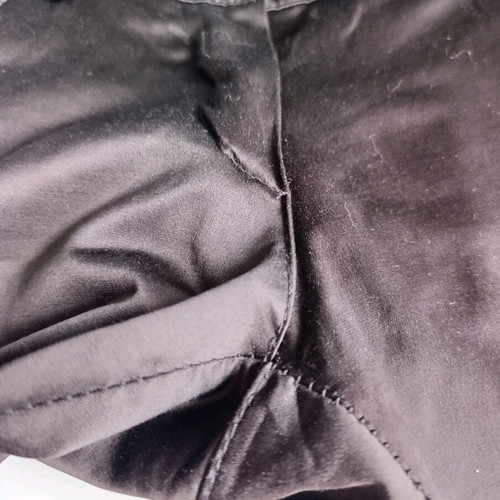 Y2K Black Satin-Finish Capri Pants cotton stretch size S like new