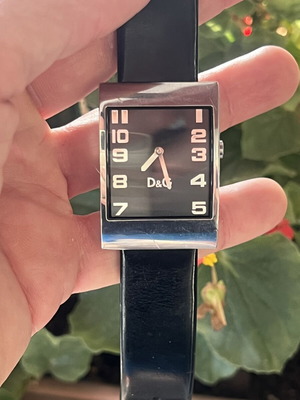 D&G Dolce & Gabbana Time ανδρικό ρολόι από ανοξείδωτο ατσάλι μεταχειρισμένο, μαύρο καντράν