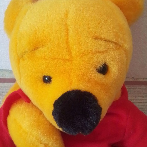 Winnie the Pooh plush velvet children's backpack used