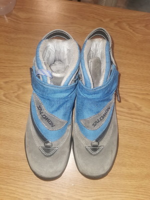 Salomon Adventure 7 hiking boots like new, size 37.5, grey and blue