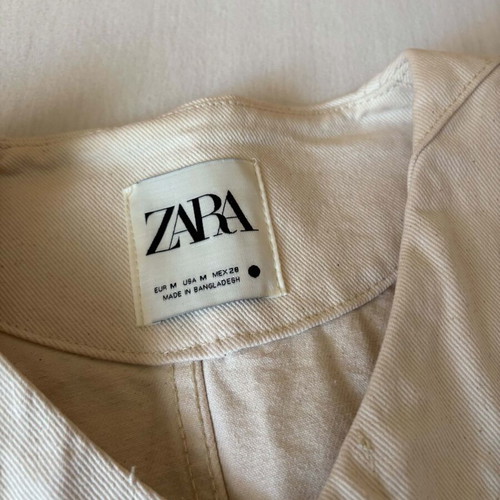 Zara white denim jacket like new, size M