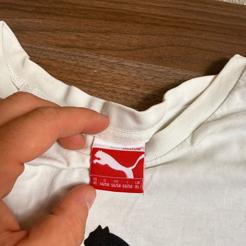 PUMA T-shirt white XL with classic front logo, like new