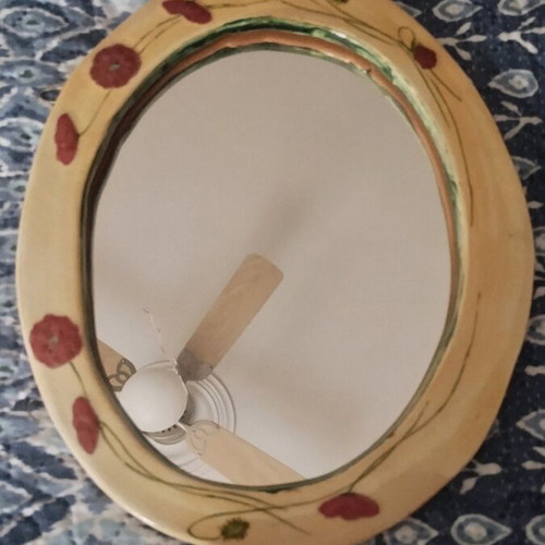 Handmade ceramic wall decor like new 20x25