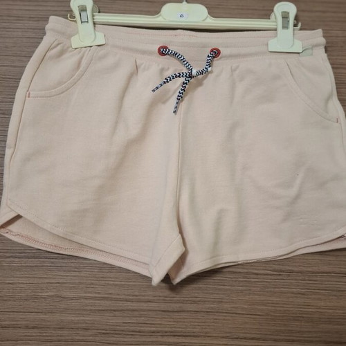 Mexx girls' shorts like new, cotton, beige and pale pink