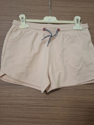 Mexx girls' shorts like new, cotton, beige and pale pink
