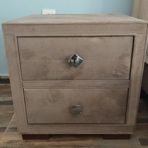 Velvet nightstand for bedroom, like new