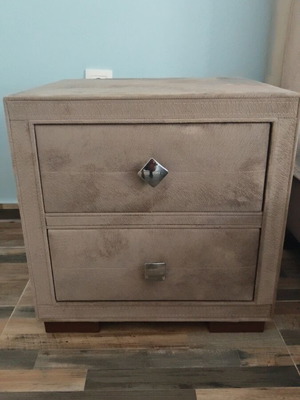 Velvet nightstand for bedroom, like new