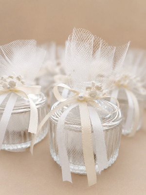Crystal bomboniere candy dish for wedding or baptism