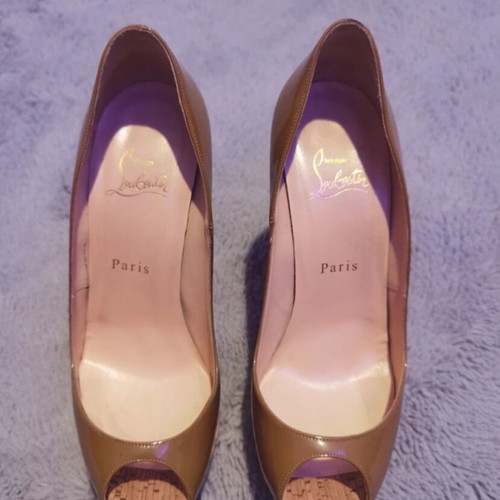 Christian Louboutin γόβες Lady Peep Cork μεταχειρισμένες, μπεζ, μέγεθος 39