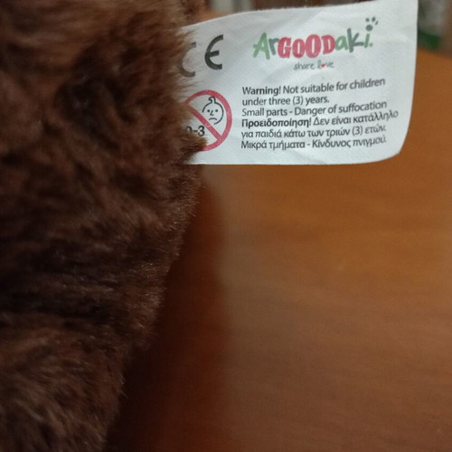 Argoodaki Plush Bear with Red Scarf like new