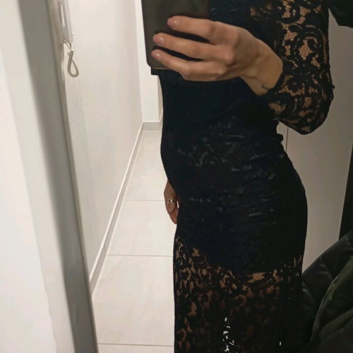 Dress new black with lace size M