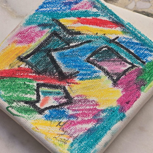 Pick Asos Wax Color On Canvas Abstract by Marion 10x10