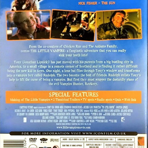 The Little Vampire DVD used, horror comedy with English subtitles