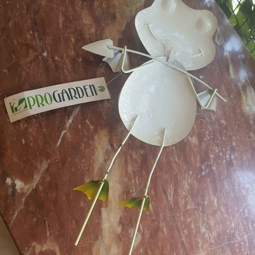 Metal frog decoration, 46 cm