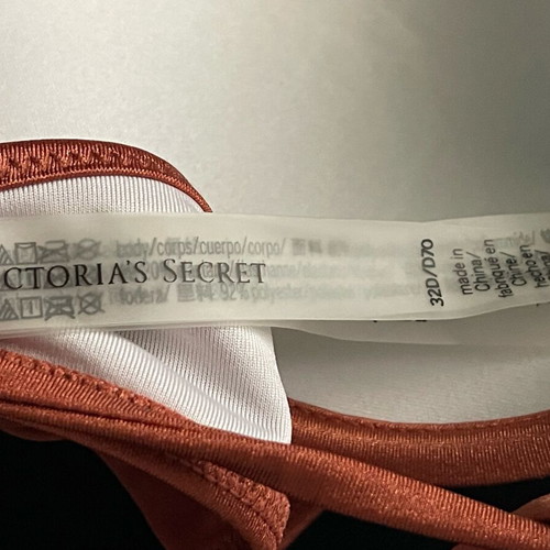 Victoria’s Secret bikini top like new, brown orange, 32d D70