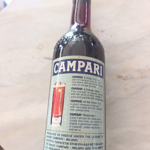 Vintage Campari Bitter bottle 1983, sealed, excellent condition