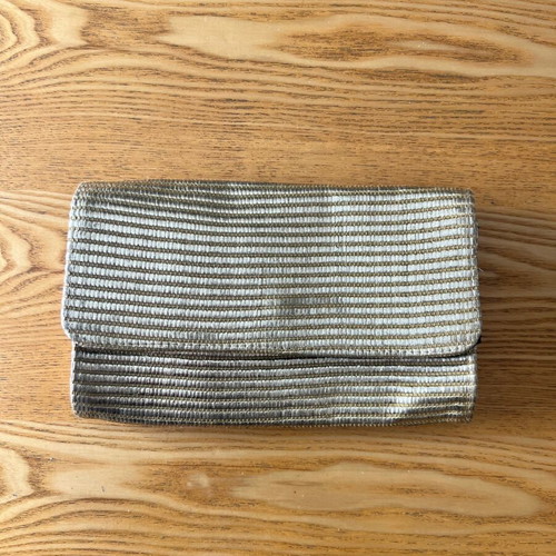 H&M gold summer clutch bag used