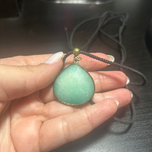 Handmade necklace with turquoise pendant