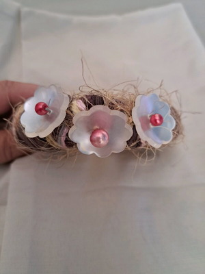 Handmade bracelet like new, colorful with wool and threads