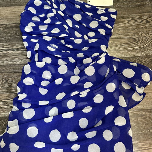 Zara dress new with tag, royal blue and white polka dots, size M