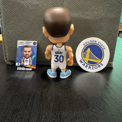 Stephen Curry figure NBA with card and team sticker new