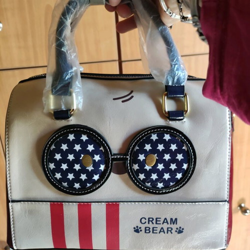 Shoulder bag Cream Bear with star details