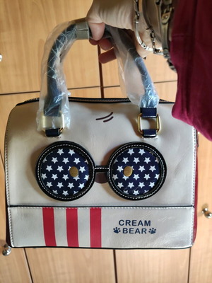 Shoulder bag Cream Bear with star details