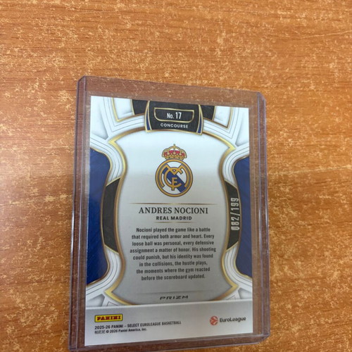 2025-26 Select EuroLeague Red Prizm #17 Andres Nocioni Real Madrid card new