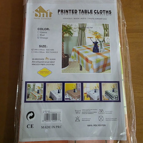 Tablecloth 140×140 cm new