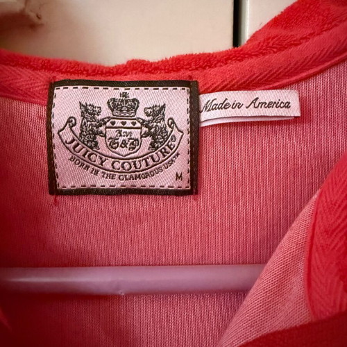 Juicy Couture short sleeve terry jacket like new, orange, size M