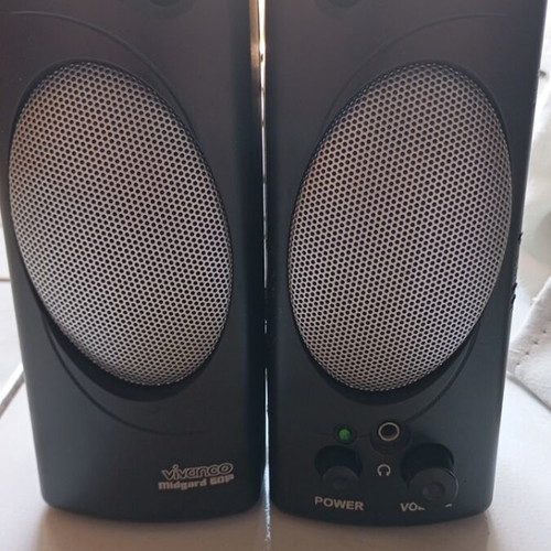 Vivanco Midgard 60P 2.0 computer speakers used, 3.5mm jack