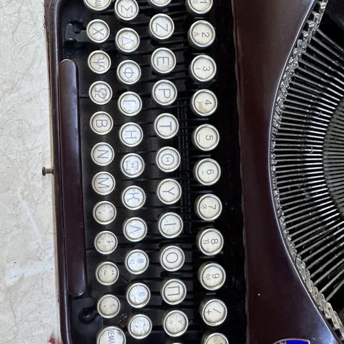 Triumph typewriter used, German 1930s with Greek letters
