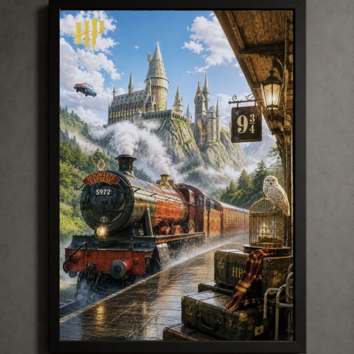Harry Potter framed poster 30x40cm new