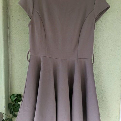 Mini pleated dress like new, beige, size S