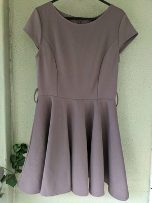 Mini pleated dress like new, beige, size S