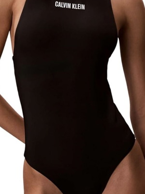 Calvin Klein Scoop Back One Piece swimsuit, black, size S
