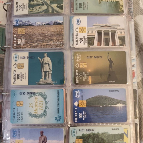 Ote phone card collection used, 445 cards in album