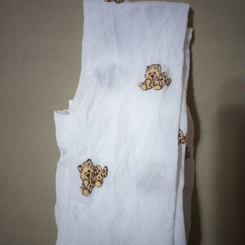 Children's nylon tights new, white and patterned