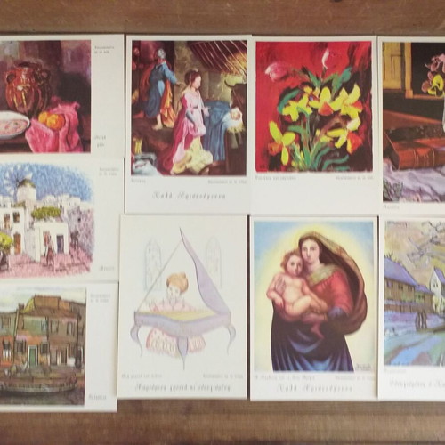 Collectible postal cards of "Mporeis" organization like new, set of 9