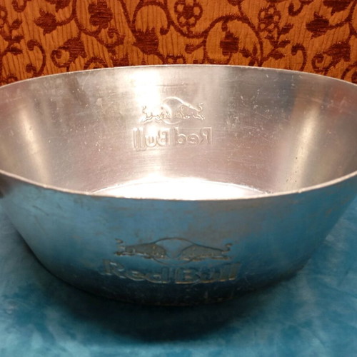 Red Bull ice bucket used, aluminum